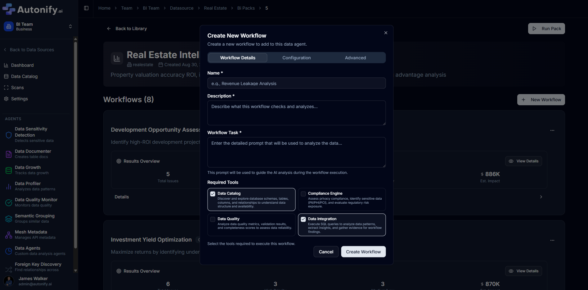 Add Workflow Dialog
