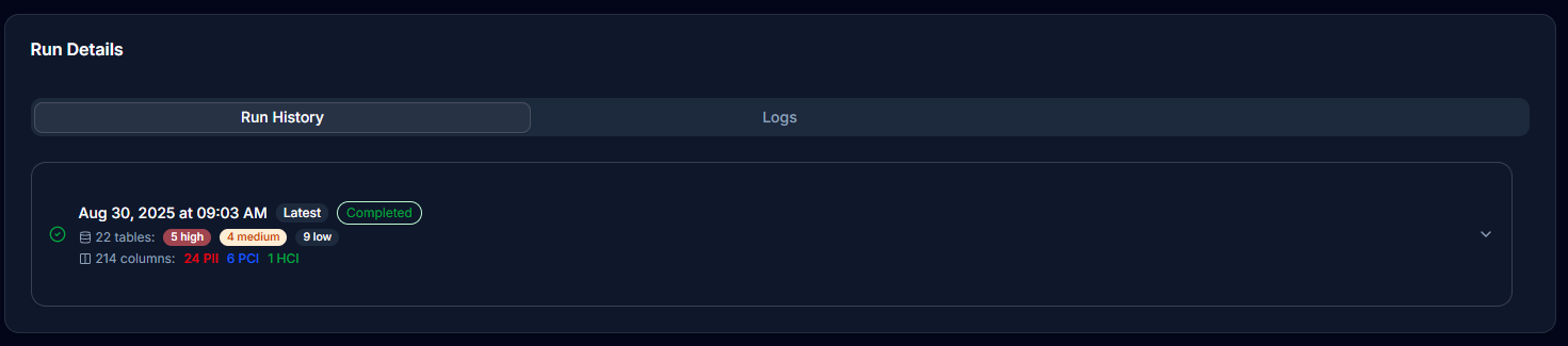 Agent Run History