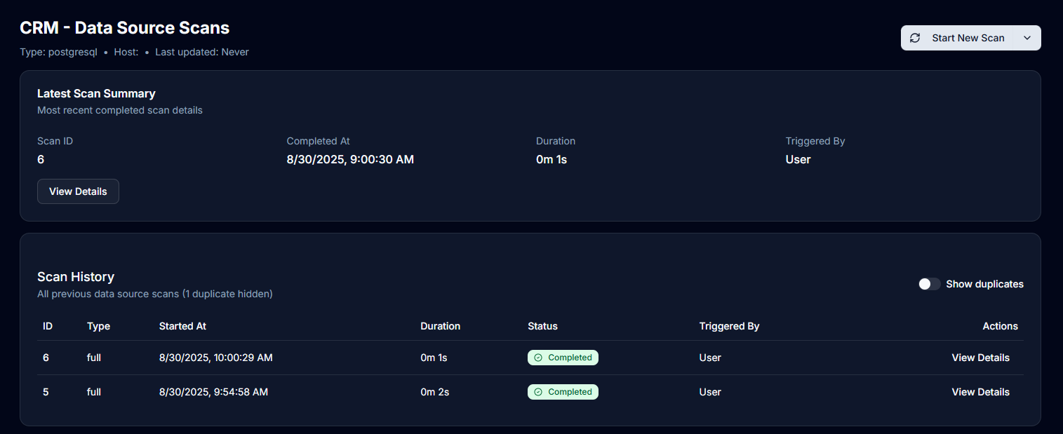 Change Tracking View