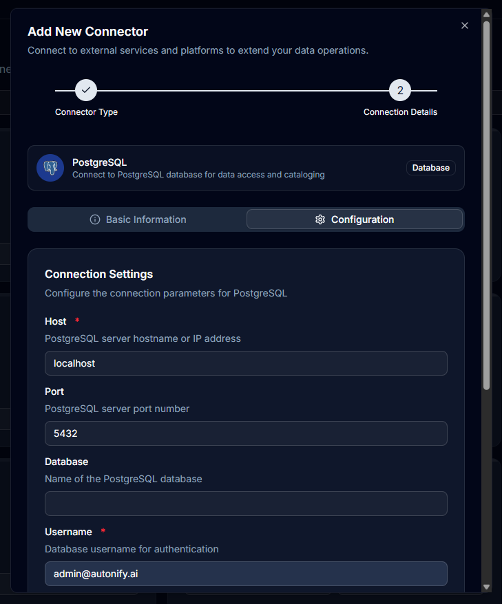 Connection Configuration