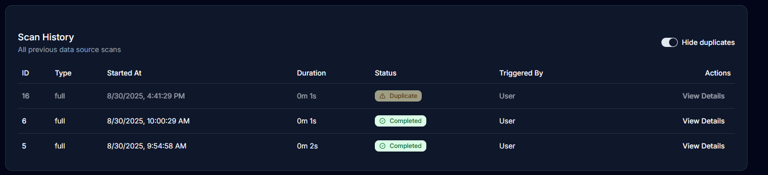 Duplicate Scan Indicator