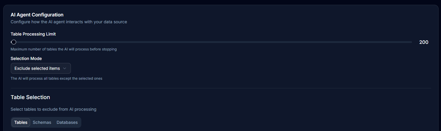 Exclusion Settings