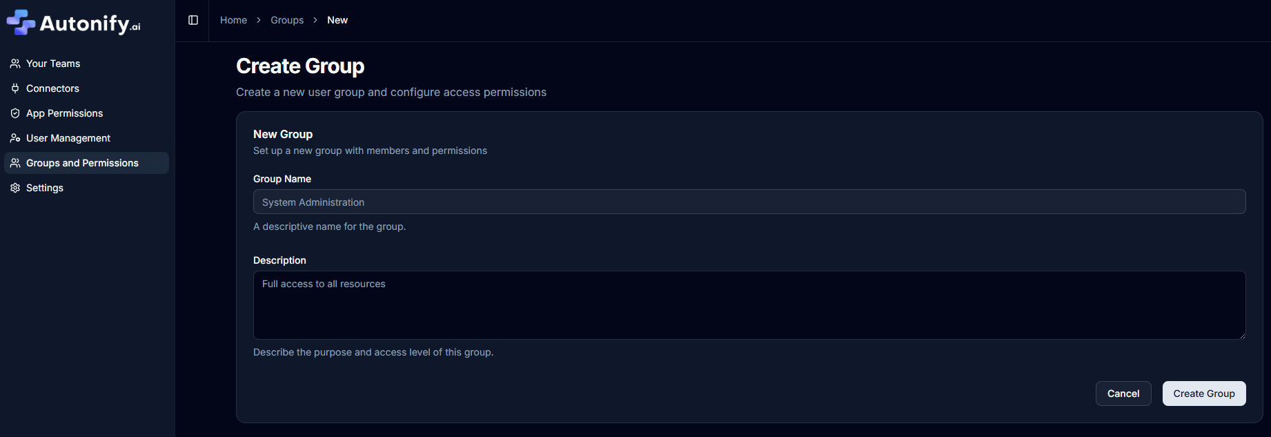 Group Details Form