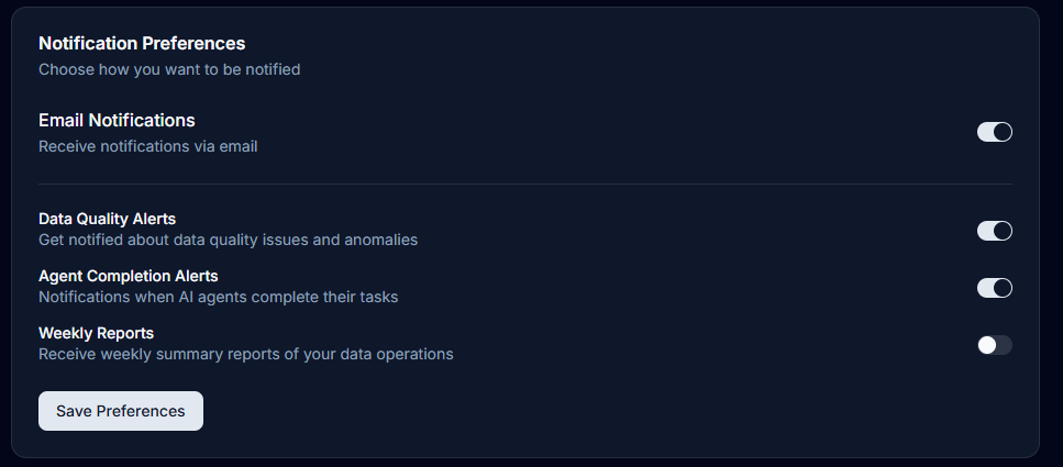 Notification Preferences