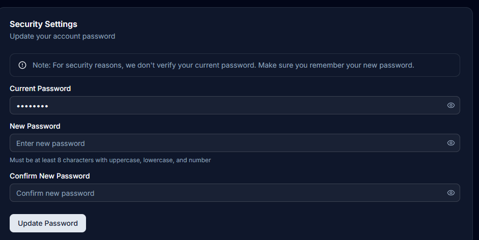Password Change Form