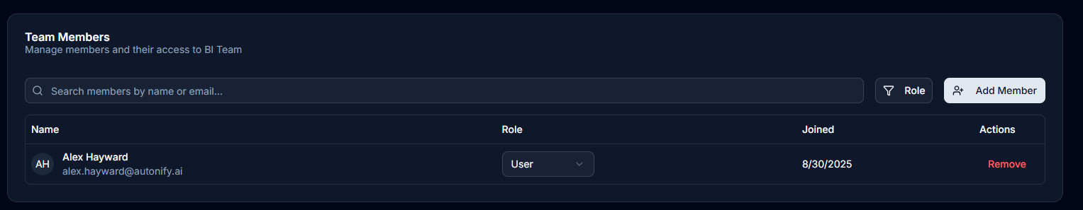 Remove Team Member