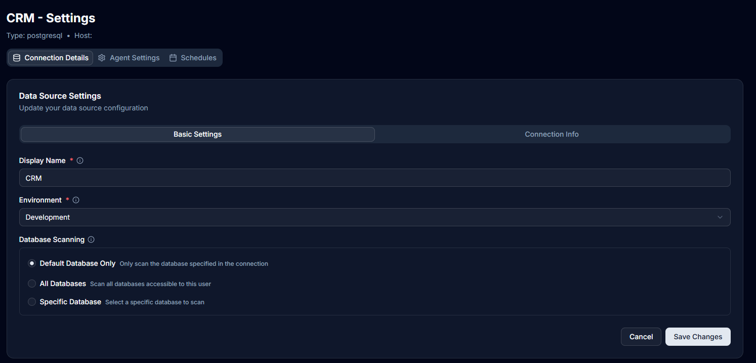 Scanning Configuration