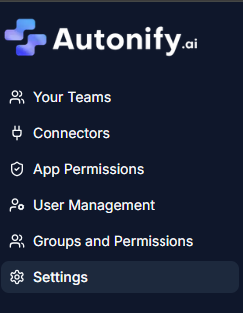 Settings Navigation